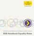 BSB Handbook Equality Rules