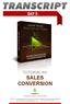 DAY 5 TUTORIAL #9: SALES CONVERSION. Copyright Academy For Growth Limited