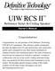 UIW RCS II. Reference Series In-Ceiling Speaker. Congratulations. Owner s Manual