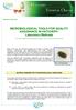 MICROBIOLOGICAL TOOLS FOR QUALITY ASSURANCE IN HATCHERY: Laboratory Methods