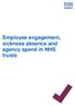Employee engagement, sickness absence and agency spend in NHS trusts