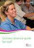 Sickness absence guide for staff