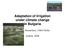 Adaptation of Irrigation under climate change in Bulgaria
