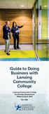 Guide to Doing Business with Lansing Community College