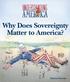 Why Does Sovereignty Matter to America?
