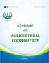 OIC/COMCEC-FC/34-18/D(..) CCO BRIEF ON AGRICULTURAL COOPERATION