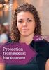 Protection from sexual harassment. Your Rights at Work