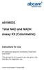Total NAD and NADH Assay Kit (Colorimetric)