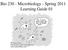 Bio Microbiology - Spring 2011 Learning Guide 01