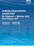 HUMAN RESOURCES ASSISTANT Hr Support + Advice Unit West Glasgow ACH. Job Reference: G Closing Date: 26 March 2018