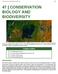 47 CONSERVATION BIOLOGY AND BIODIVERSITY