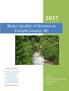 Water Quality of Streams in Forsyth County, NC