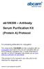 ab Antibody Serum Purification Kit (Protein A) Protocol