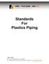Standards For Plastics Piping