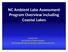 NC Ambient Lake Assessment Program Overview including Coastal Lakes