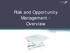 Risk and Opportunity Management - Overview