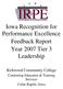 Iowa Recognition for Performance Excellence Feedback Report Year 2007 Tier 3 Leadership