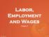 Labor, Employment and Wages. Chapter 9