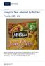 Integrity Seal adopted by McCain Foods (GB) Ltd