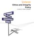 Ethics and Integrity Policy. A Guide for Visteon Employees