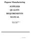 Pegasus Manufacturing SUPPLIER QUALITY REQUIREMENTS MANUAL