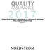 QUALITY ASSURANCE. NORDSTROM PRODUCT GROUP QUALITY ASSURANCE PROGRAM FINAL RANDOM INSPECTIONS July 2017