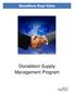 Donaldson Buys Value. Donaldson Supply Management Program