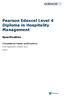 Pearson Edexcel Level 4 Diploma in Hospitality Management