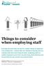 Things to consider when employing staff