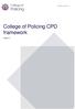 College of Policing CPD framework. Version 1.1
