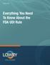 WHITE PAPER. Everything You Need To Know About the FDA UDI Rule