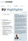 EU Highlights IN THIS ISSUE