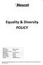 Equality & Diversity POLICY