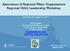 Association of Regional Water Organizations Regional Utility Leadership Workshop