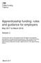 Apprenticeship funding: rules and guidance for employers