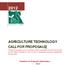AGRICULTURE TECHNOLOGY CALL FOR PROPOSALS]
