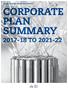 Atomic Energy of Canada Limited CORPORATE PLAN SUMMARY TO
