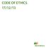 Code of ethics 17/12/13