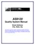AS9120 Quality System Manual Street Address City, State, Zip
