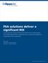PSA solutions deliver a significant ROI