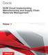 Oracle. SCM Cloud Implementing Manufacturing and Supply Chain Materials Management. Release 12. This guide also applies to on-premises implementations