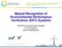 Mutual Recognition of Environmental Performance Verification (EPV) Systems