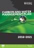 CARBON AND WATER MANAGEMENT PLAN