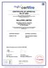 CERTIFICATE OF APPROVAL No CF 5363 NULLIFIRE LIMITED