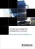 SYSTEM SOLUTIONS FOR COMMERCIAL VEHICLES