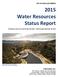 2015 Water Resources Status Report
