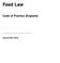 Feed Law. Code of Practice (England) (Issued April 2018)
