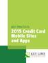 BEST PRACTICES: 2015 Credit Card Mobile Sites and Apps