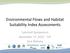 Environmental Flows and Habitat Suitability Index Assessments