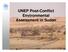 UNEP Post-Conflict Environmental Assessment in Sudan
